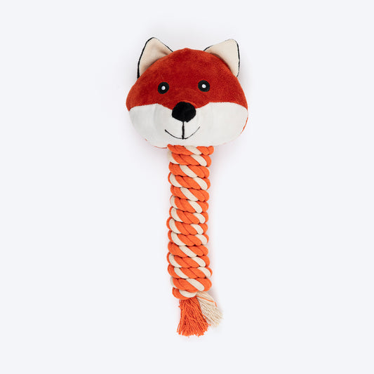 HUFT Foxy Fun Squeaky Plush Toy For Dog - Orange - Heads Up For Tails