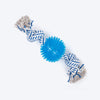 TLC Ball & 2 Knots Rope Toy For Dog - Navy & White - Heads Up For Tails