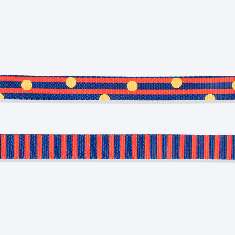 HUFT Playstripes Leash For Dog - Rust & Navy - Heads Up For Tails