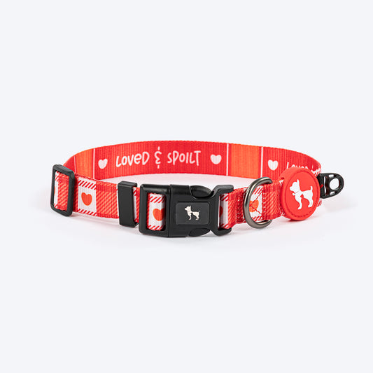 HUFT Berry Love Collar For Dog - Red