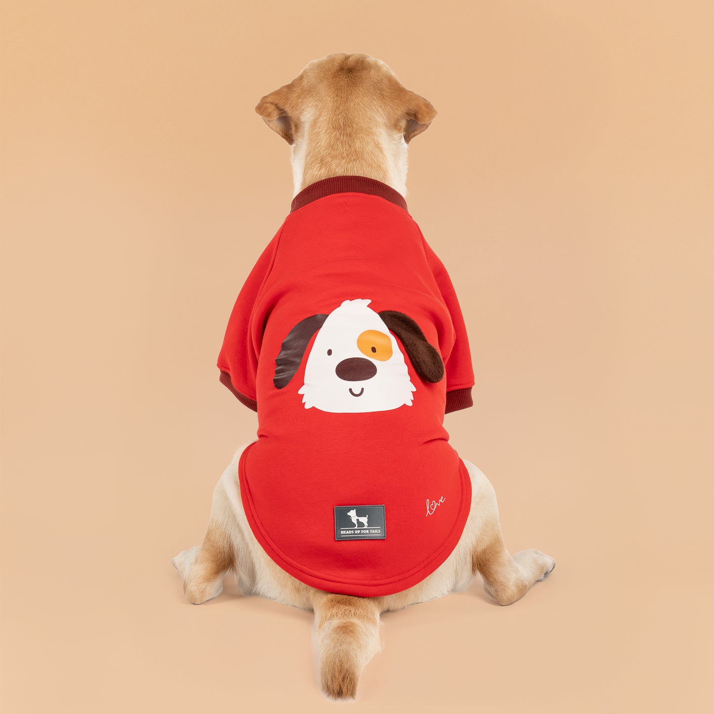 HUFT Woof Squad Sweatshirt For Dog - Red - Heads Up For Tails