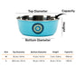 HUFT Evil Eye Printed Steel Bowl For Dog - Blue