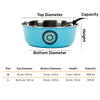 HUFT Evil Eye Printed Steel Bowl For Dog - Blue - Heads Up For Tails