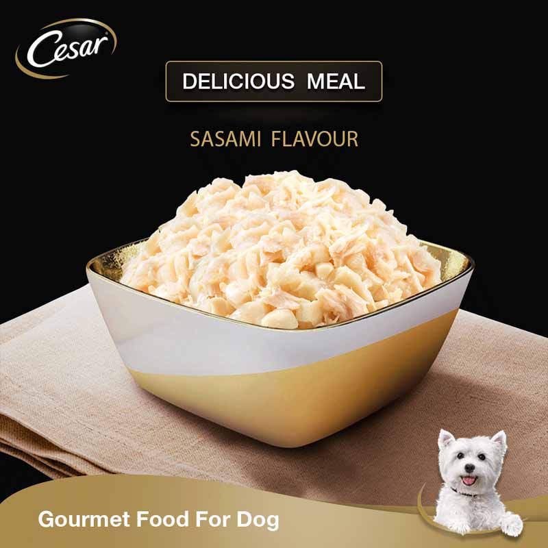 Cesar Premium Sasami Adult Wet Dog Food (Gourmet meal) - 70 g packs - Heads Up For Tails