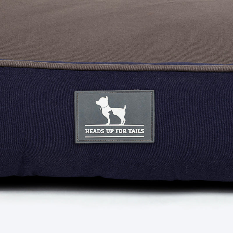 HUFT Giraffe Classic Lounger Bed For Dog - Grey & Navy - Heads Up For Tails