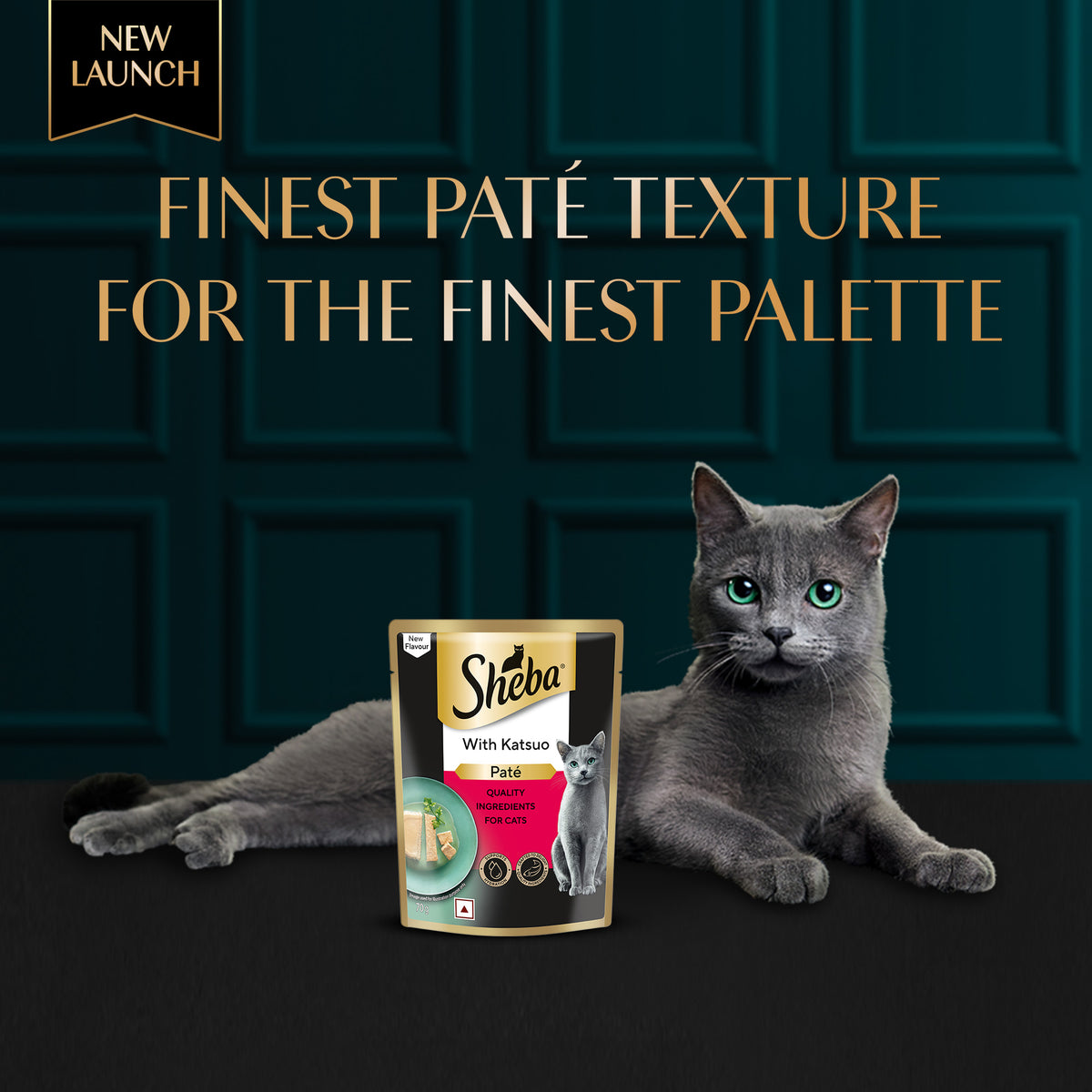 Sheba Katsuo Pate Wet Food For Adult Cat - 70 gm - Heads Up For Tails