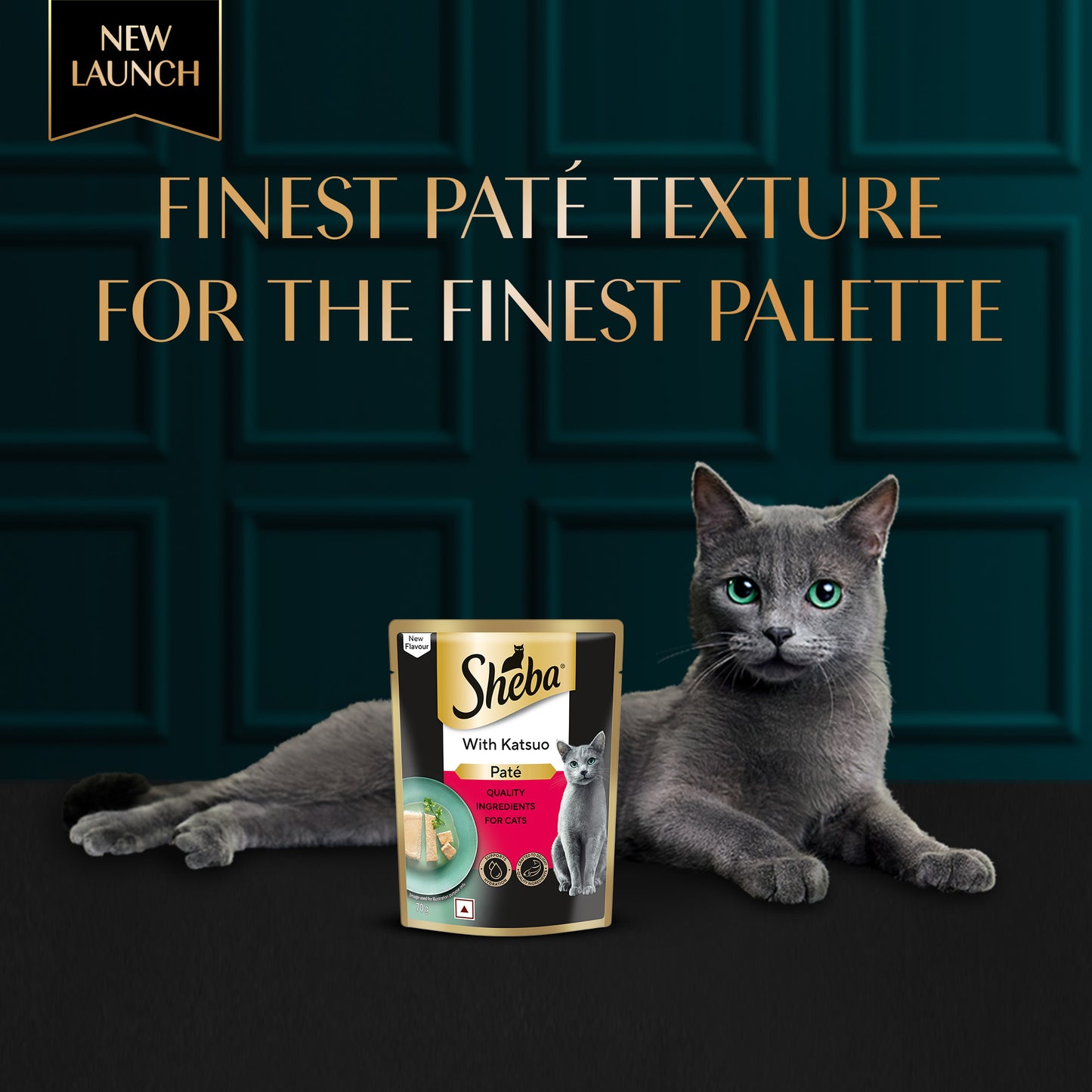 Sheba Katsuo Pate Wet Food For Adult Cat - 70 gm - Heads Up For Tails