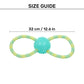 TLC Bite Loop Rope Toy For Dog - Yellow & Turquoise - Heads Up For Tails