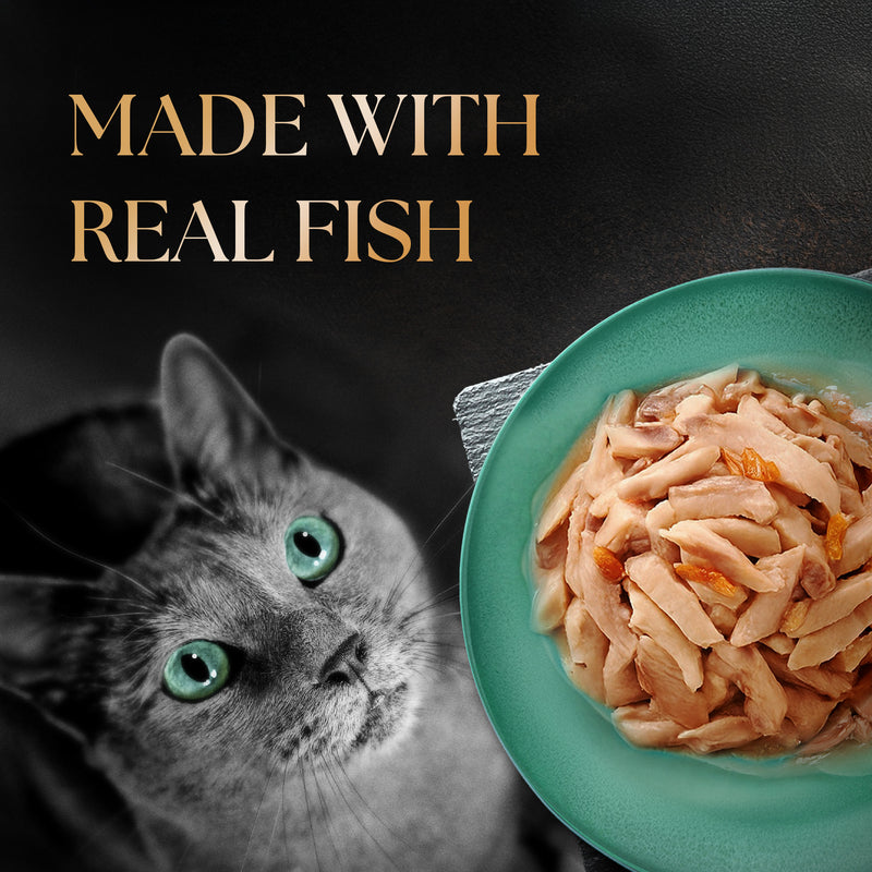Sheba Rich Premium Adult (1+ Years) SkipJack & Salmon Flavour Wet Cat Food - 35 g Packs