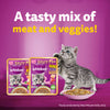 Whiskas Tasty Mix Chicken Tuna With Sweet Potato In Gravy Wet Food For Junior (2-12 Months) Kitten - 70 gm Pack - Heads Up For Tails
