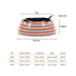 HUFT Happy Stripes Printed Melamine Bowl With Steel Insert For Dog - Blue & Orange - Heads Up For Tails