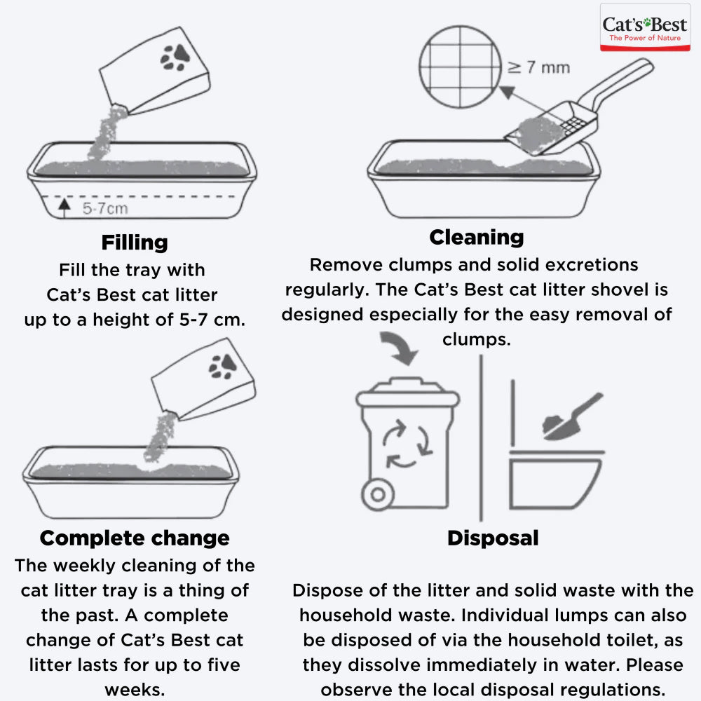 Cat's Best Original Clumping Cat Litter - 5.2 kg - Heads Up For Tails