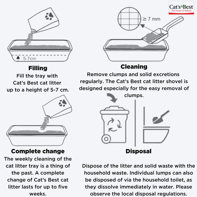 Cat's Best Original Clumping Cat Litter - 5.2 kg - Heads Up For Tails