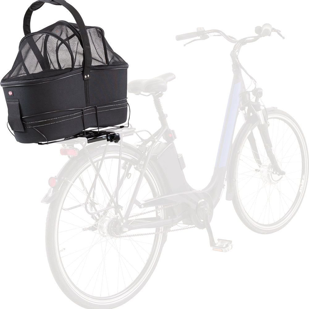 Trixie Bicycle Black Basket for Wide Bike Racks Hold Upto 8 kg - 29 X 49 X 60 cm - Heads Up For Tails