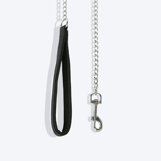 Trixie Chain Dog leash with Nylon Hand Loop - Black - 1 m - Heads Up For Tails