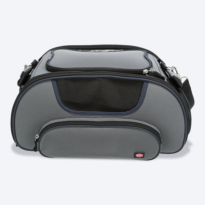 Trixie Wings Airline Carrier For Pets - (Grey/Blue) - Heads Up For Tails