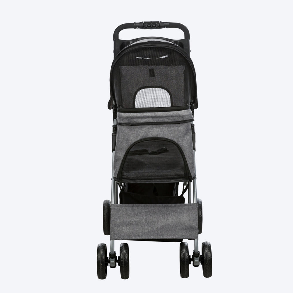 Trixie Grey Buggy For Dog - Hold Upto 15 kg (47 x 100 x 80 cm)