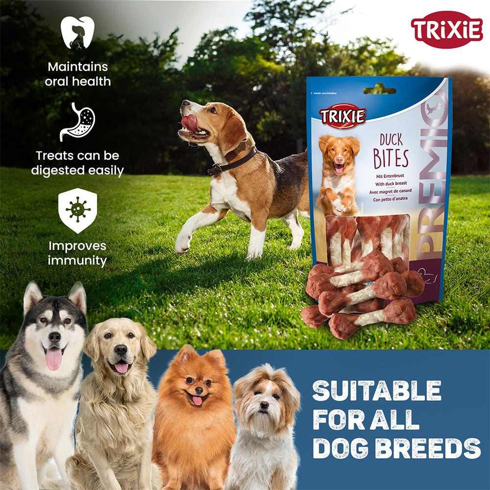 Trixie Duck Bites Gluten Free Treats For Dog - 80 gm