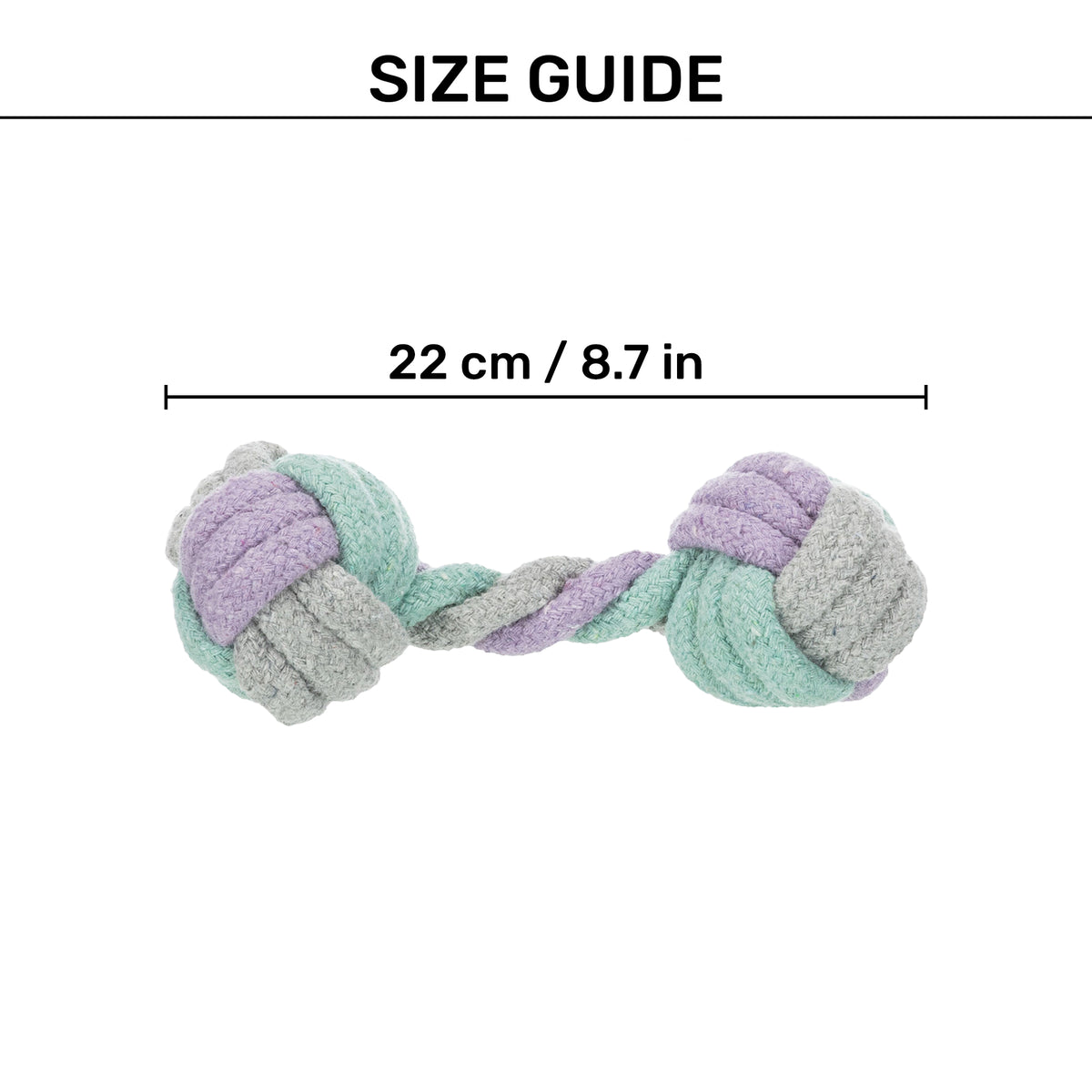 Trixie Junior Dumbbell Rope Toy For Dog - 22 cm - Heads Up For Tails