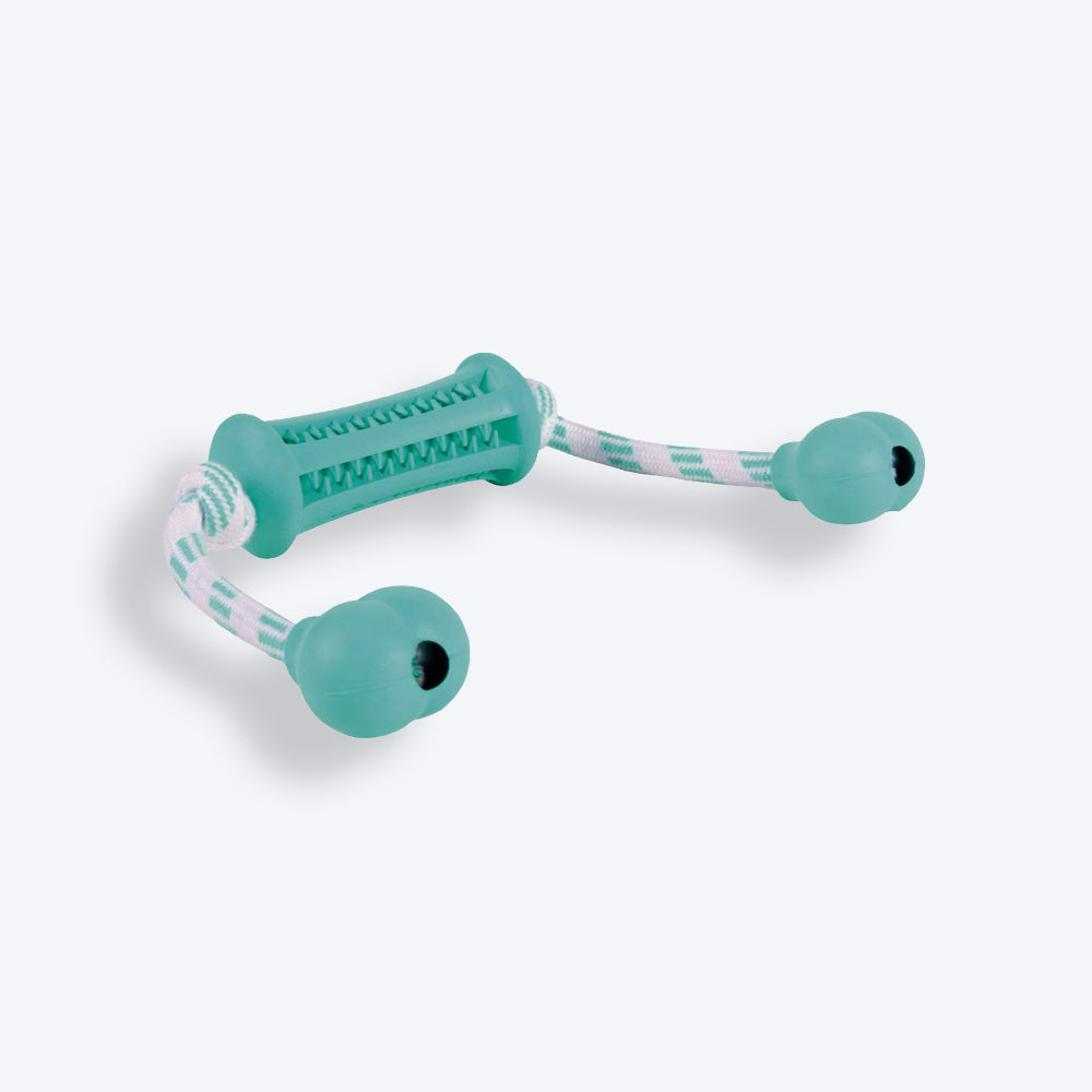 Trixie Denta Fun Stick With Rope Chew Dog Toy - Mint Green_02
