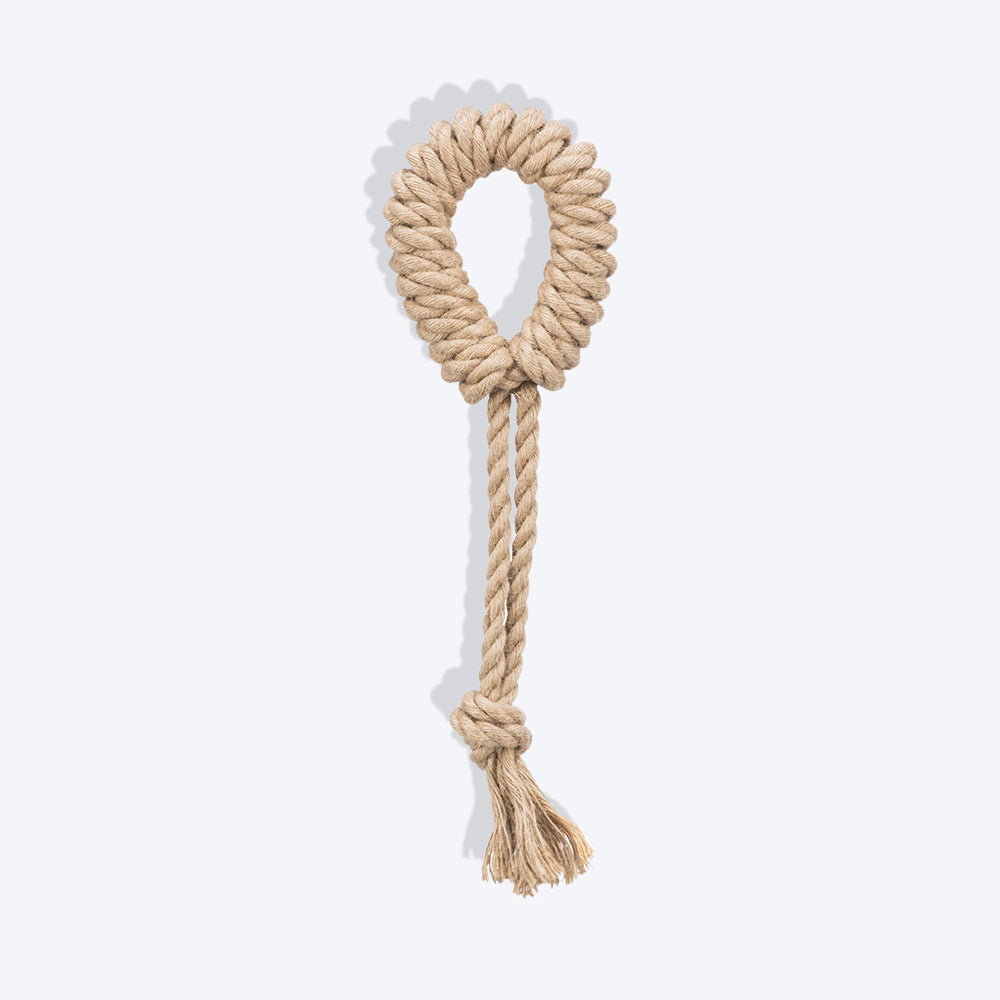 Trixie Playing With Ring Rope Toy For Dogs - Beige - Heads Up For Tails