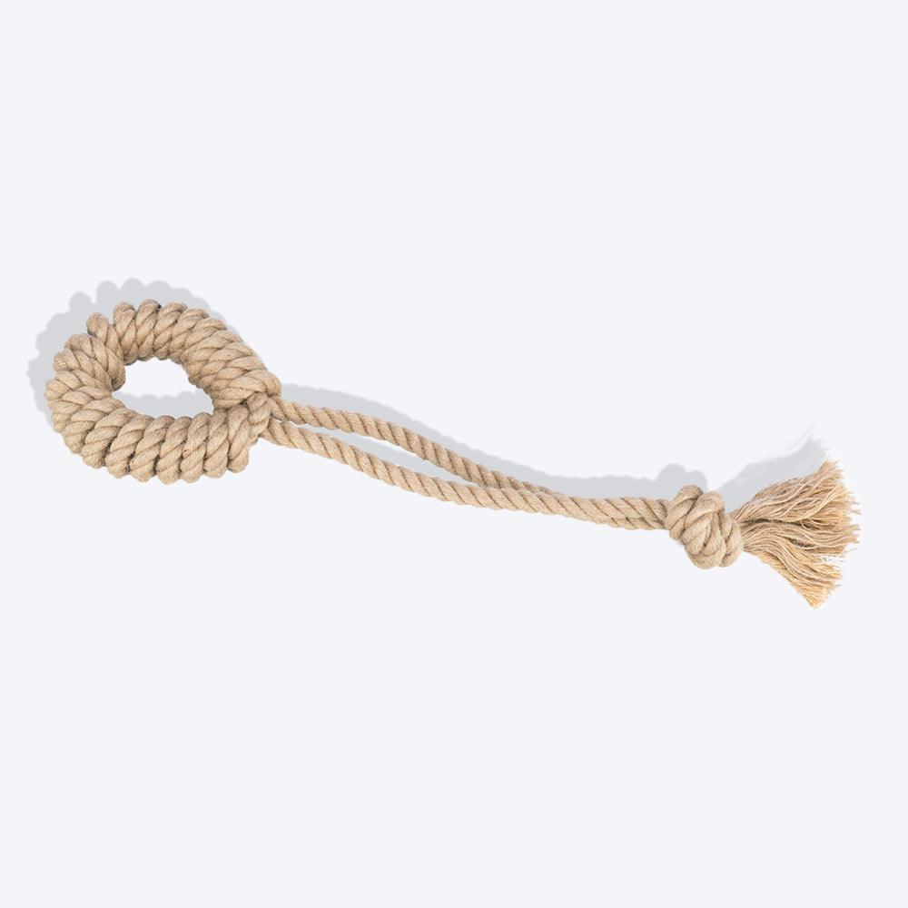 Trixie Playing With Ring Rope Toy For Dogs - Beige - Heads Up For Tails