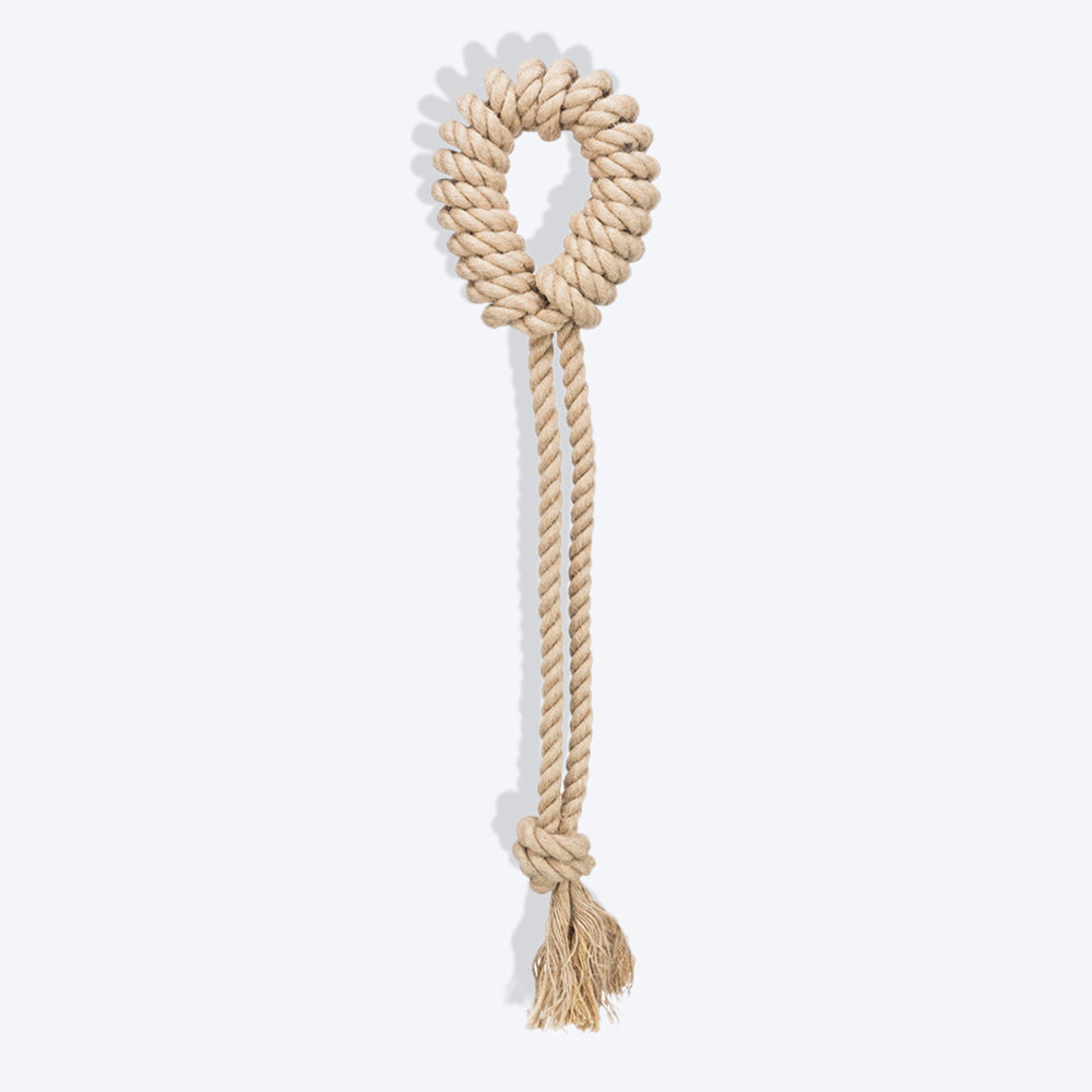 Trixie Playing With Ring Rope Toy For Dogs - Beige - Heads Up For Tails