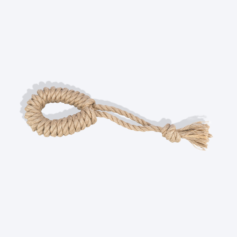 Trixie Playing With Ring Rope Toy For Dogs - Beige - Heads Up For Tails