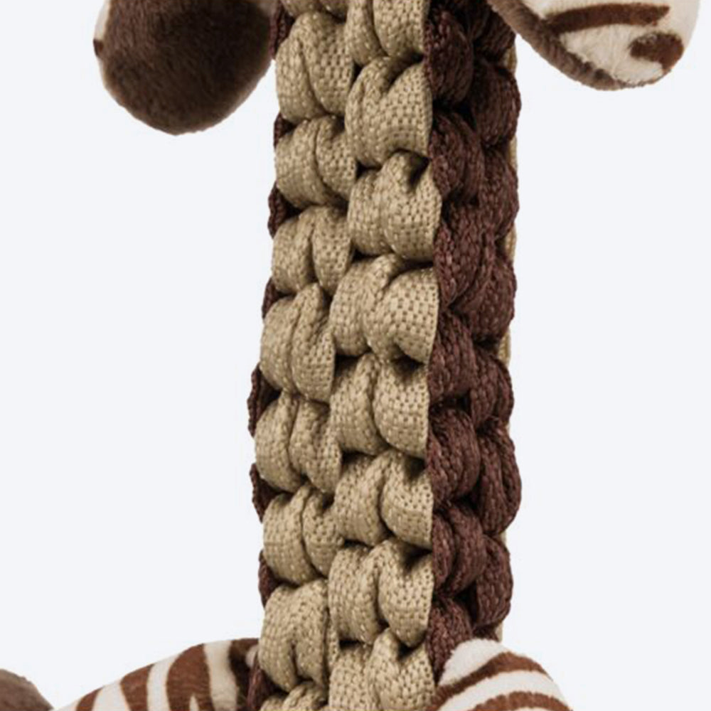 Trixie Tiger Robust & Plaited Body With Sound Plush Dog Toy - Brown - 32 cm - Heads Up For Tails