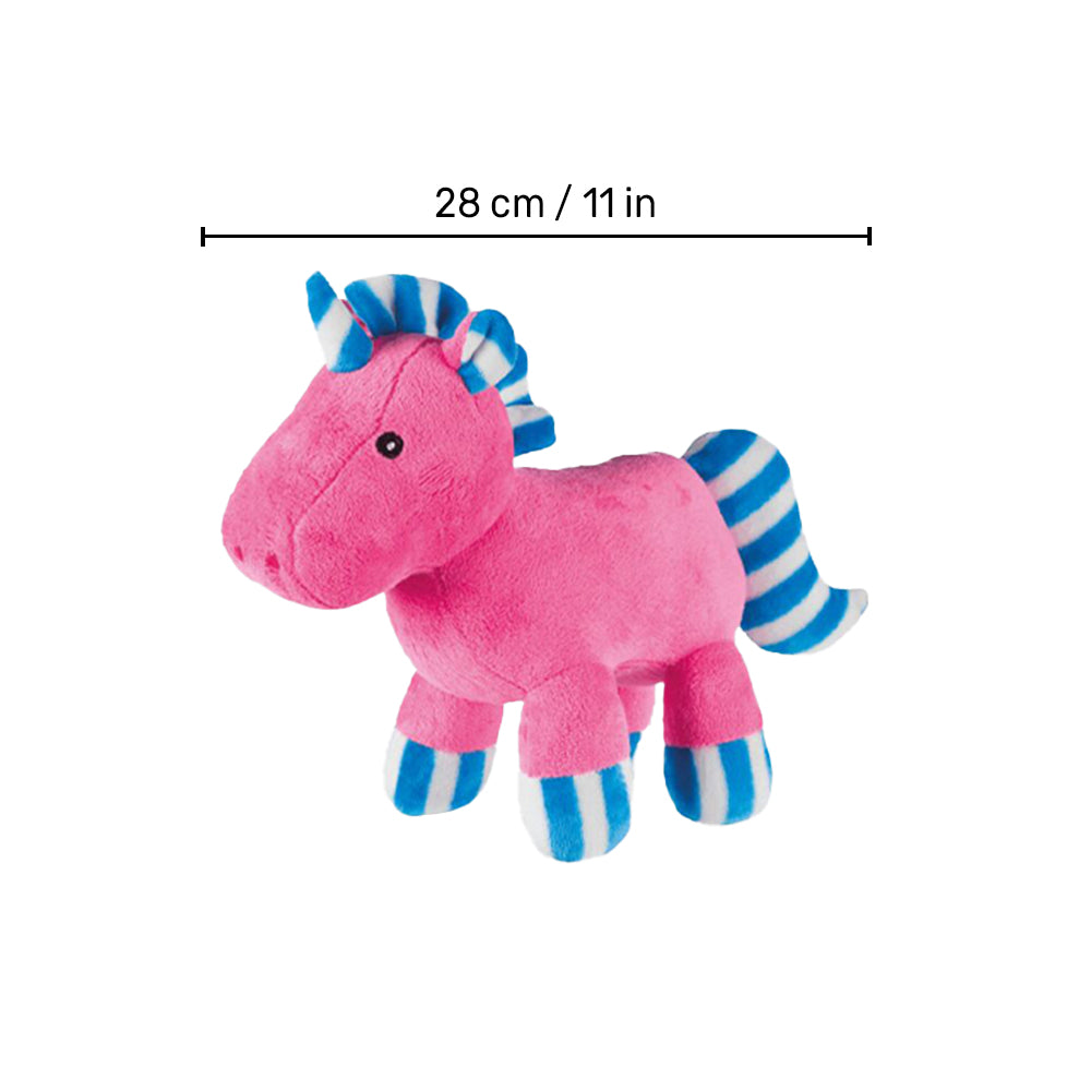 Trixie Unicorn With Sound Plush Dog Toy - Pink - 28 cm - Heads Up For Tails