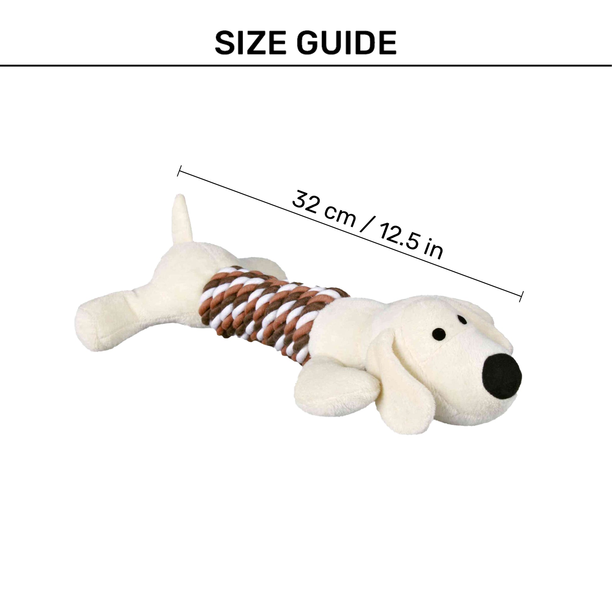 Trixie Animal With Rope Plush Dog Toy - Assorted - 32 cm_03