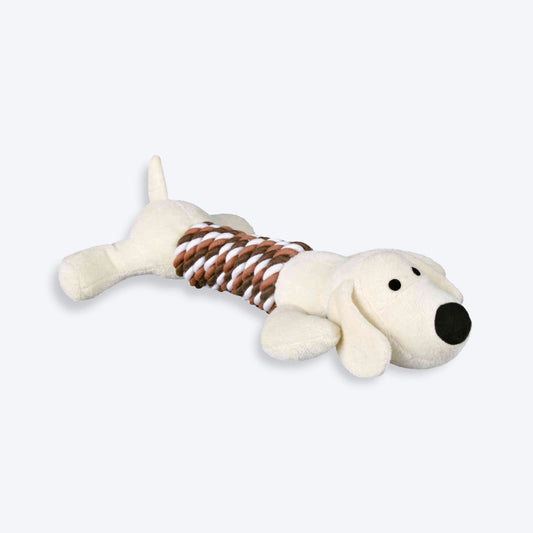 Trixie Animal With Rope Plush Dog Toy - Assorted - 32 cm_01