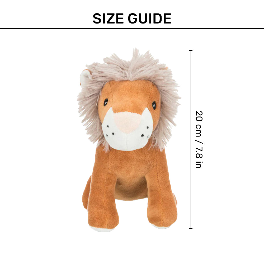 Trixie Lion Dog Plush Toy With Sound - Brown - 20 Cm_04