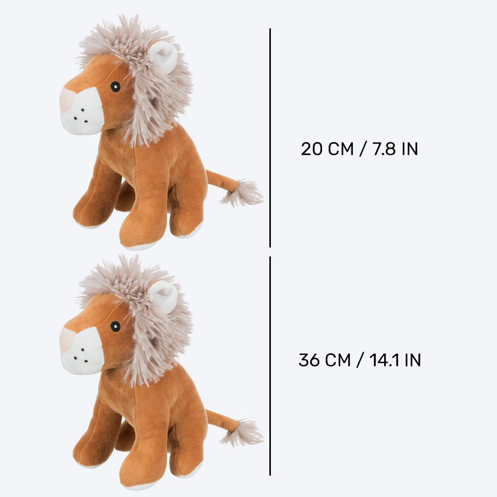Trixie Lion Plush Dog Toy - Brown - 36 cm - Heads Up For Tails