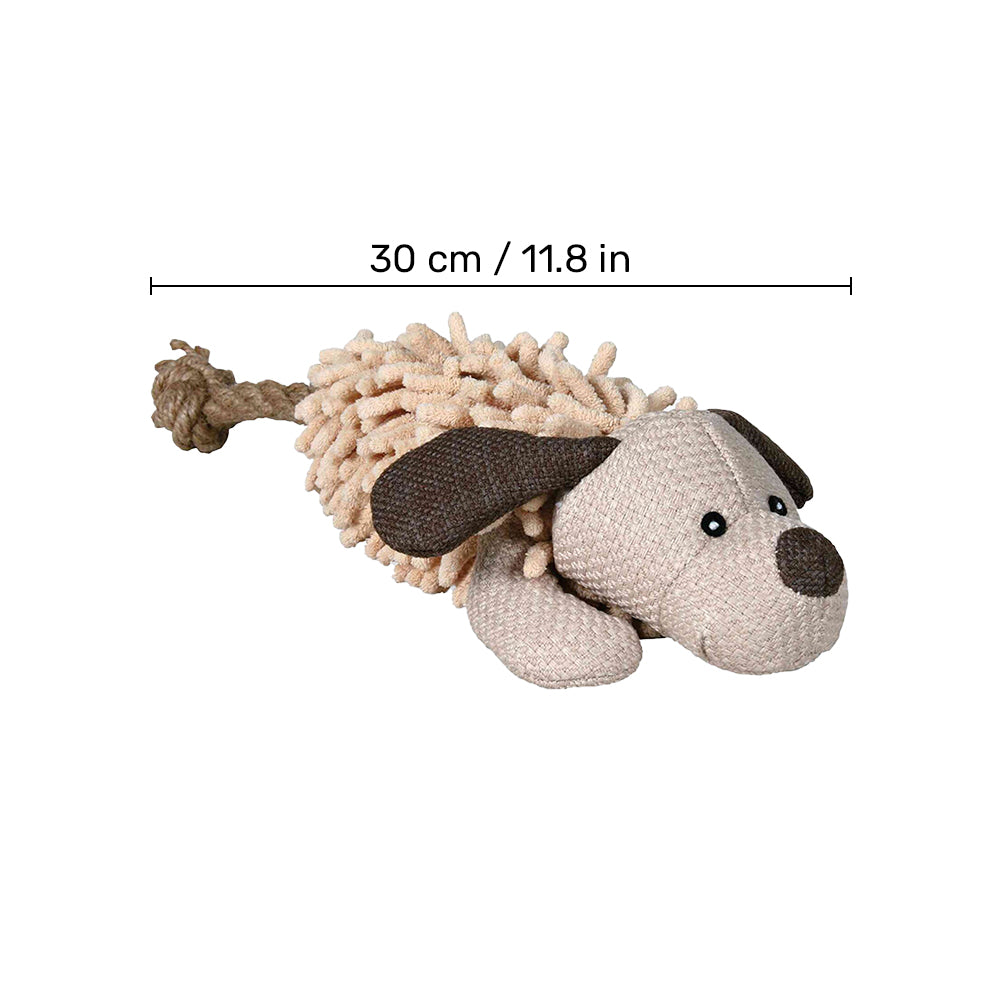 Trixie Dog With Squeaker Rope & Plush Toy For Dogs - Brown - 30 cm_02