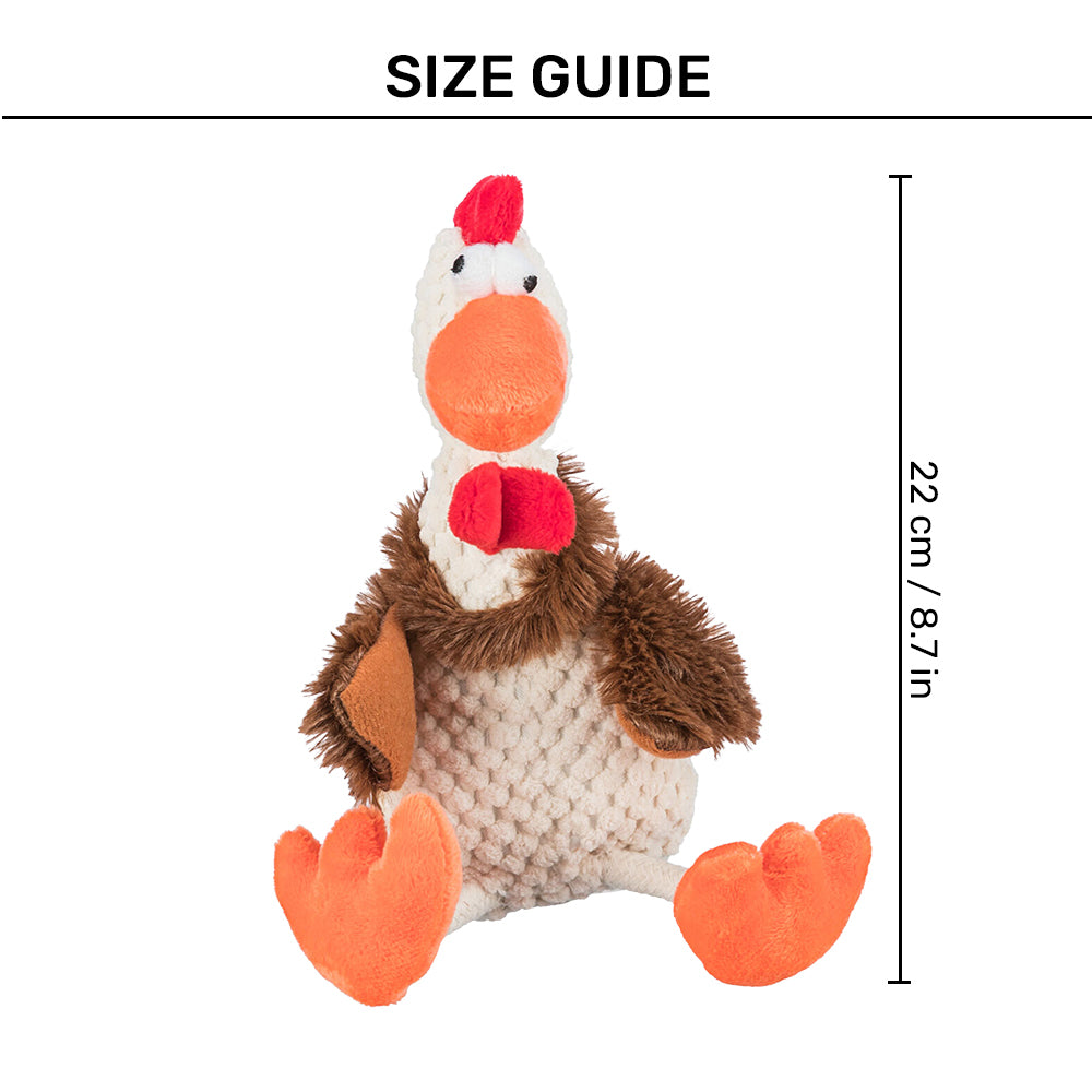 Trixie Rooster With Sound Plush Toy For Dog - White - 22 cm_04