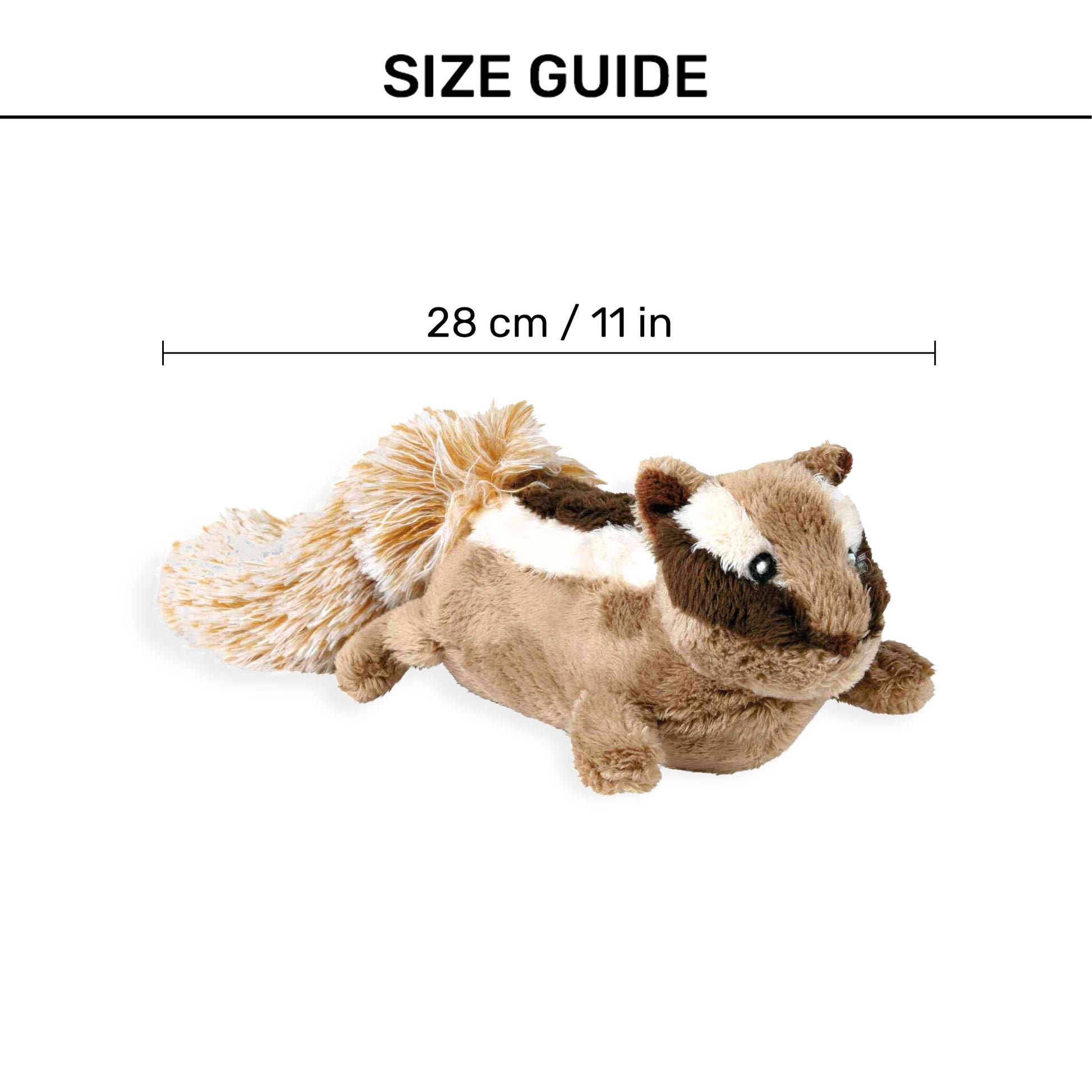 Trixie Chipmunk With Sound Plush Dog Toy - Brown & Beige - 28 cm_03