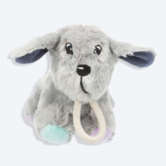 Trixie Junior Dog With Rope & Sound Plush Toy For Dogs - Grey - 24 cm_01