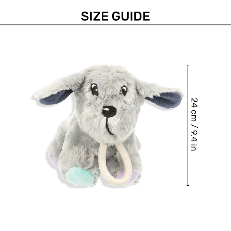 Trixie Junior Dog With Rope & Sound Plush Toy For Dogs - Grey - 24 cm_07