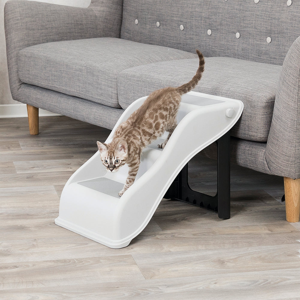 Trixie Steps Light Folding Portable Pet Steps - For Cats and Dogs-34X39X54 cm- Upto Hold 40 kg - Heads Up For Tails
