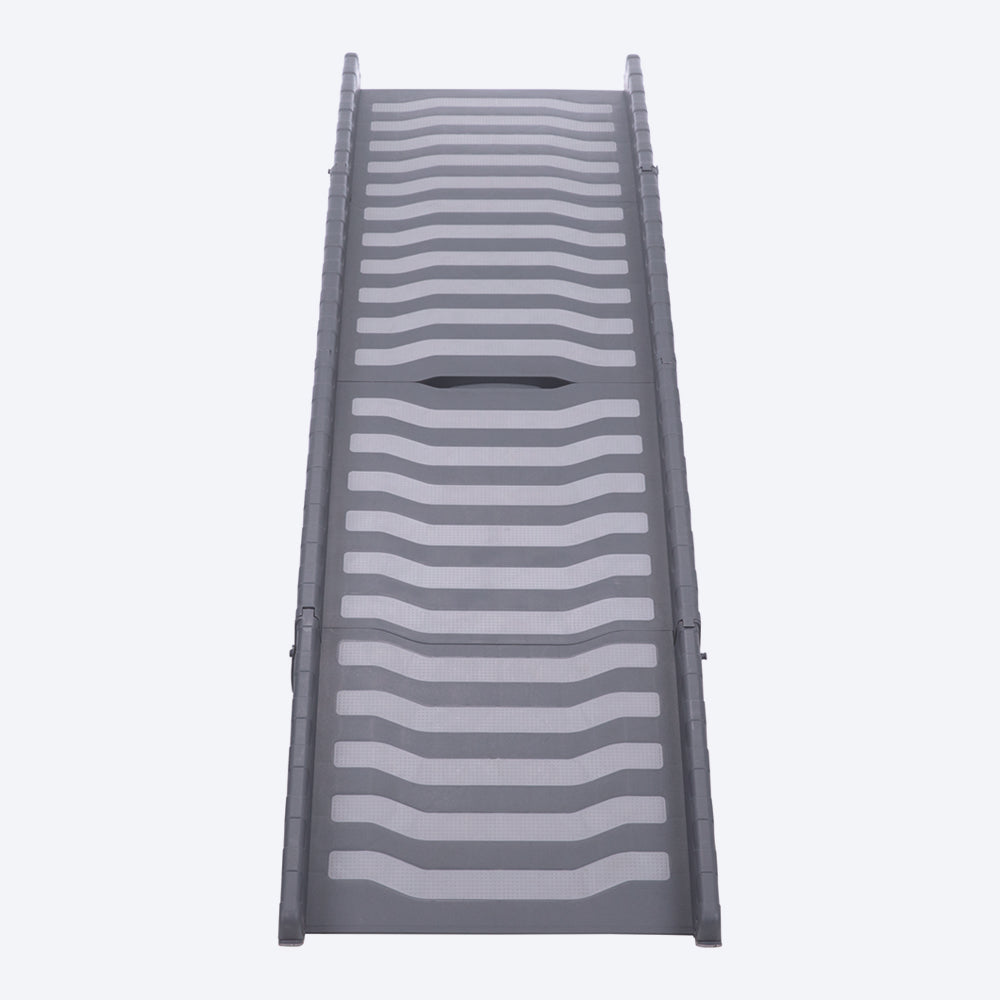 Trixie 3-Fold Grey Ramp plastic/TPR Hold - 39 X 150 cm - Heads Up For Tails
