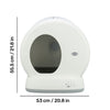Trixie Self-Cleaning Litter Tray For Cat - White - 55.5 x 53 x 52 cm - Heads Up For Tails
