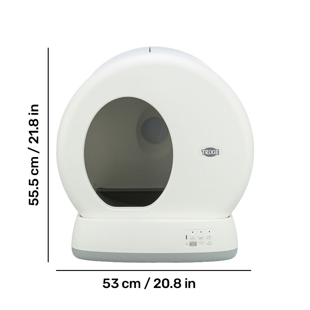 Trixie Self-Cleaning Litter Tray For Cat - White - 55.5 x 53 x 52 cm - Heads Up For Tails