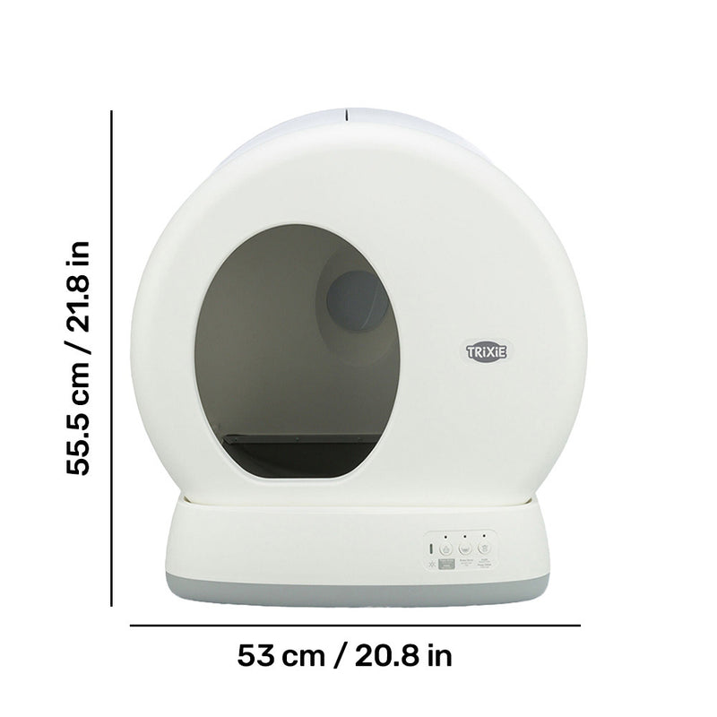 Trixie Self-Cleaning Litter Tray For Cat - White - 55.5 x 53 x 52 cm - Heads Up For Tails