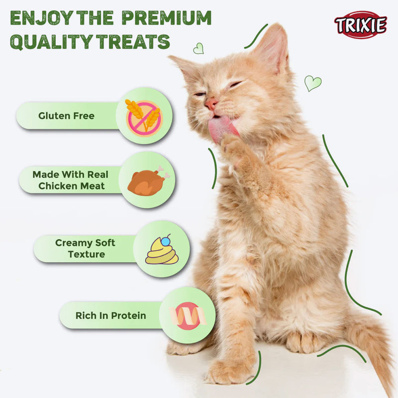 Trixie Creamy Snack Chicken Treat For Cat - 70 g - Heads Up For Tails