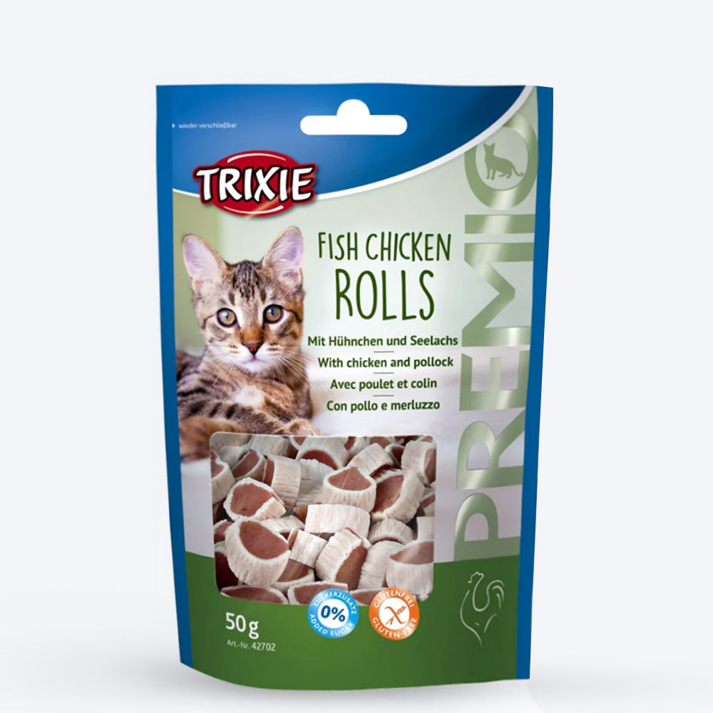 Trixie Premio Fish, Chicken Rolls Treat For Cat - 50 g