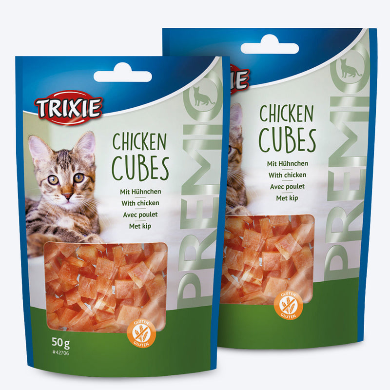 Trixie Premio Chicken Cubes Treat For Cat - 50 g - Heads Up For Tails
