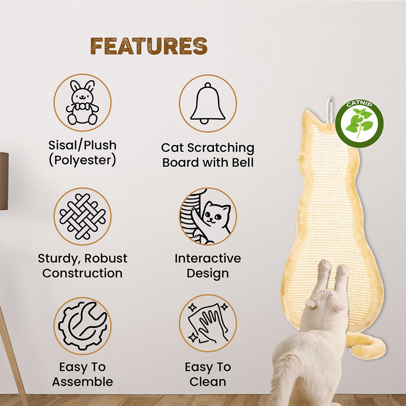 Trixie Scratching Board With Catnip Cat Scratcher - Beige - Heads Up For Tails