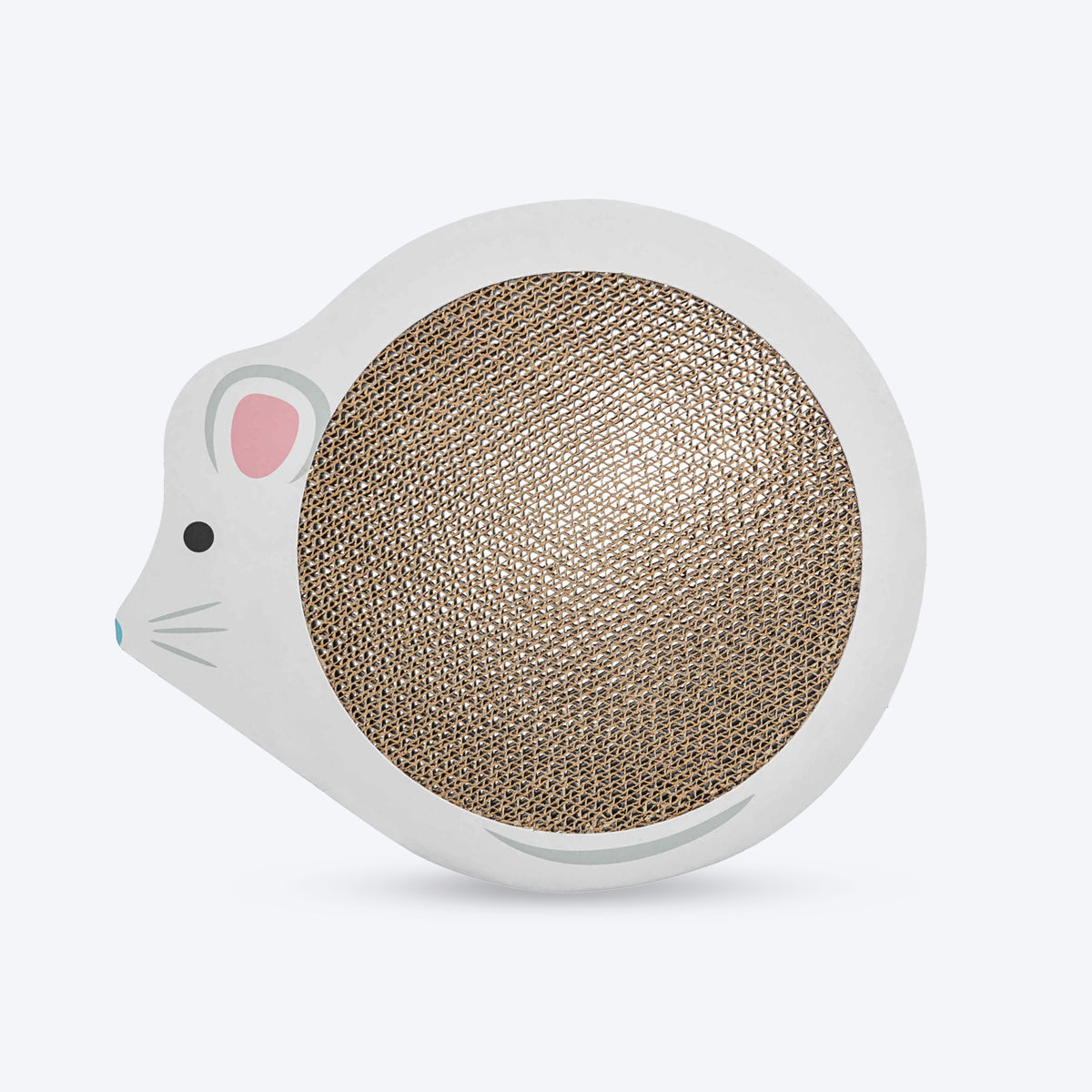 Trixie Mouse Junior Scratching Cardboard With Catnip Cat Scratcher - White - Heads Up For Tails