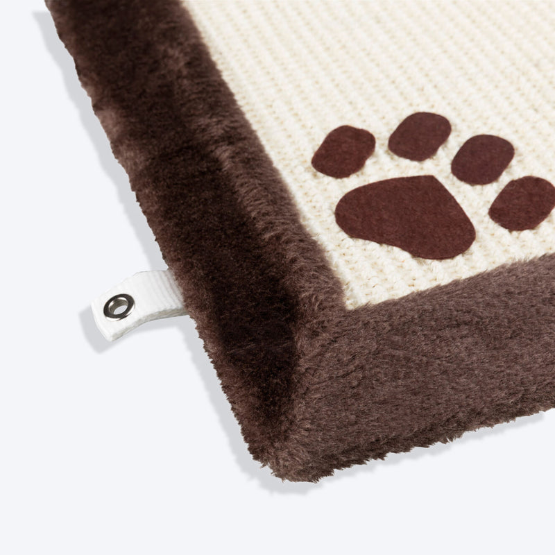 Trixie Scratching Cat Mat With Toy - Brown - Heads Up For Tails